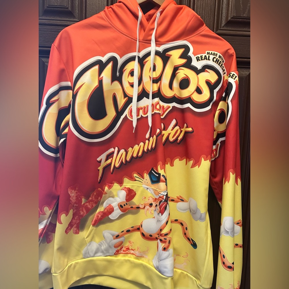 Cheetos Flamin' Hot Hoodie-Size Medium NWOT 🧡 - Picture 4 of 5